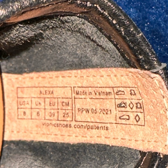 Vionic Alex Ballet Flat - Black Leather - Size 8 - Picture 3 of 5